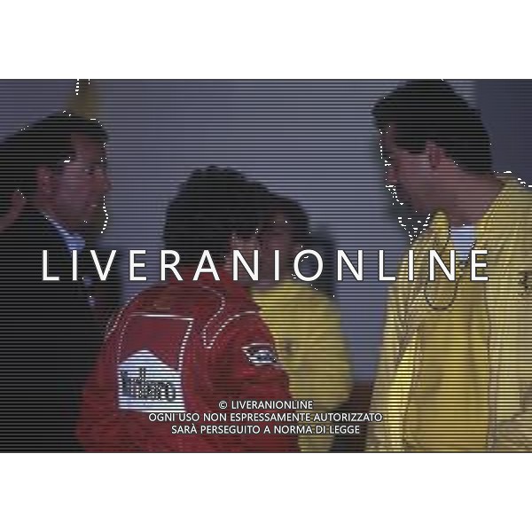 RETROSPETTIVA CESARE FIORIO DIRIGENTE SPORTIVO ITALIANO NELLA FOTO CESARE FIORIO CON ALAIN PROST AG ALDO LIVERANI SAS 