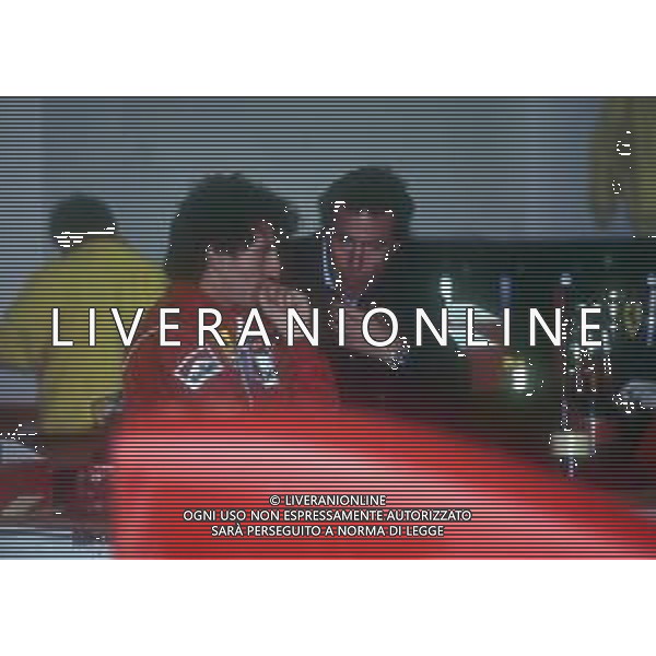 RETROSPETTIVA CESARE FIORIO DIRIGENTE SPORTIVO ITALIANO NELLA FOTO CESARE FIORIO CON ALAIN PROST AG ALDO LIVERANI SAS 