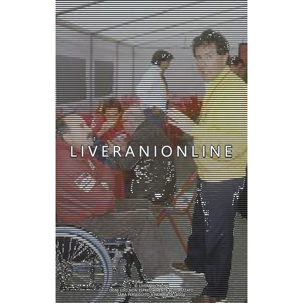 RETROSPETTIVA CESARE FIORIO DIRIGENTE SPORTIVO ITALIANO NELLA FOTO CESARE FIORIO CON CLAY RAGAZZONI AG ALDO LIVERANI SAS 