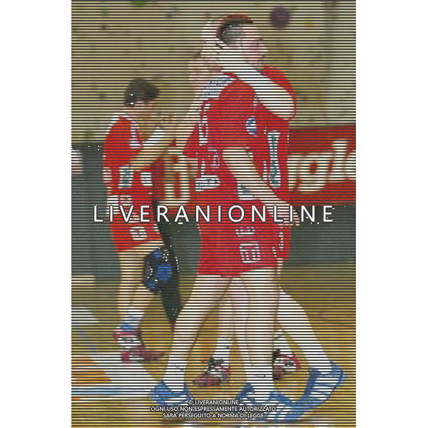 MERANO (BZ) 25/05/2005 TORGGLER MERANO-PALLAMANO TRIESTE NELLA FOTO: OGNJENOVIC E UNCANIN ESULTANO FOTO PAOLA GARBUIO/ALDO LIVERANI s.a.s