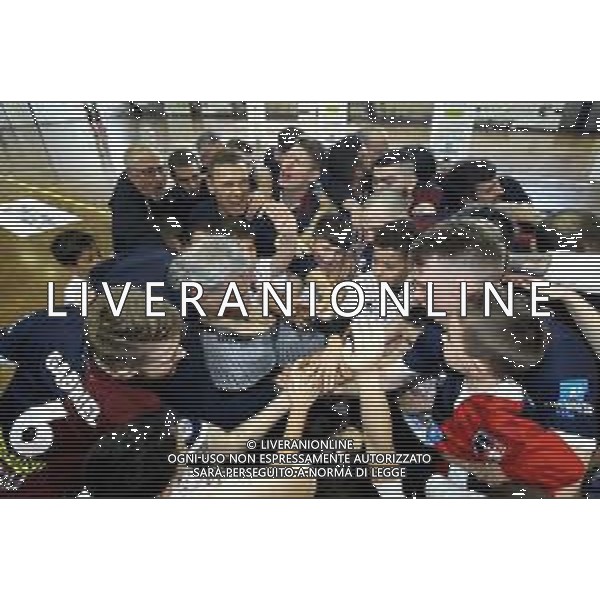 IMOLA 13 04 2019 CAOS IMOLA CALCIO A5-MACCAN PRATA NELLA FOTO CAOS IMOLA CALCIO A5 PRIMA DELLA PARTITA CON I RAGAZZI DEL SETTORE GIOVANILE FOTO GIANNI SANNA-AG ALDO LIVERANI SAS