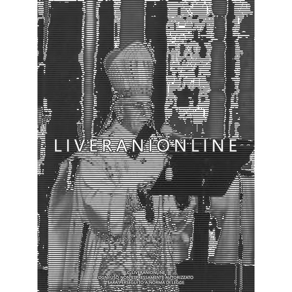 GIOVANNI UMBERTO COLOMBO, Arcivescovo di Milano e Cardinale cattolico italiano - RETROSPETTIVA Nella foto durante la sua ultima Messa nella chiesa di Sant\'Ambrogio di Milano nel 1979 ©ARCHIVIO / AGENZIA ALDO LIVERANI SAS