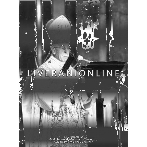 GIOVANNI UMBERTO COLOMBO, Arcivescovo di Milano e Cardinale cattolico italiano - RETROSPETTIVA Nella foto durante la sua ultima Messa nella chiesa di Sant\'Ambrogio di Milano nel 1979 ©ARCHIVIO / AGENZIA ALDO LIVERANI SAS