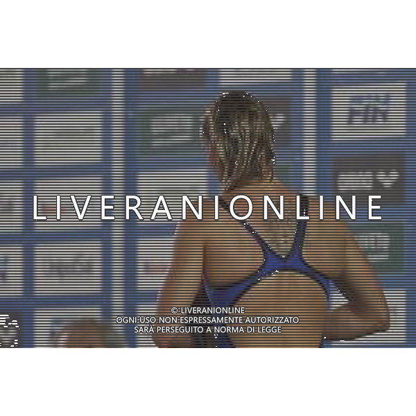 Riccione 06/04/2019 - Campionati Assoluti di Nuoto - nella foto: il leone tatuato sulla schiena di margherita panziera ©Claudio Zamagni/Agenzia Aldo Liverani