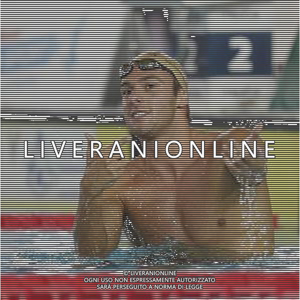 Riccione 06/04/2019 - Campionati Assoluti di Nuoto - nella foto: esultanza gregorio paltrinieri ©Claudio Zamagni/Agenzia Aldo Liverani