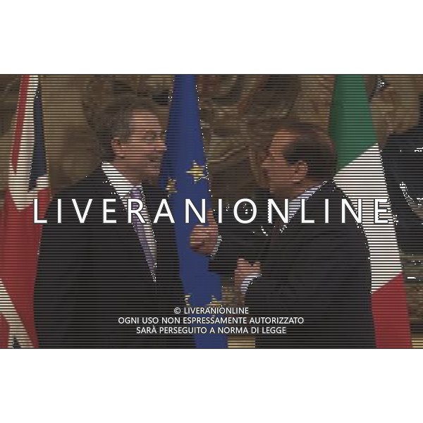 ROMA, 27-05-2005 INCONTRO A PALAZZO CHIGI BERLUSCONI - BLAIR. NELLA FOTO: TONY BLAIR - SILVIO BERLUSCONI AGENZIA ALDO LIVERANI