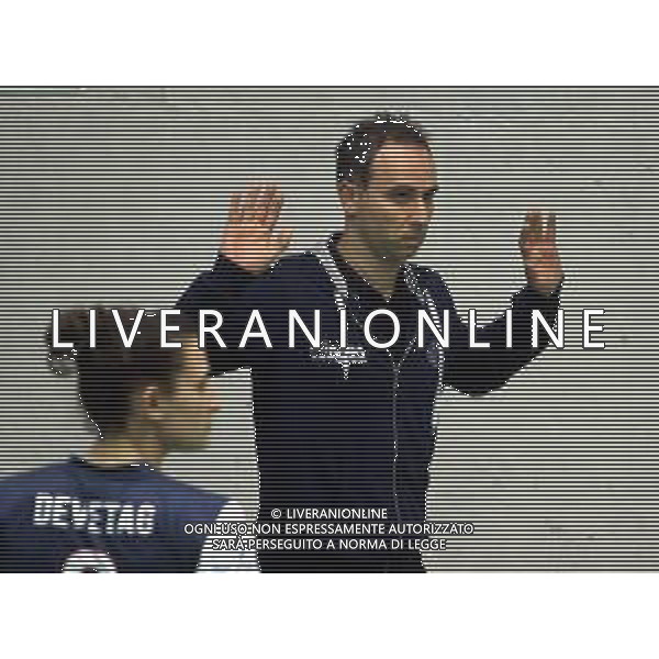 IMOLA 07 04 2019 PALLAVOLO CLAI IMOLA-BOLOGNA 3-1 PROMOZIONE IN B1 NELLA FOTO ALLENATORE MANUEL TURRINI CLAI IMOLA FOTO GIANNI SANNA-AG ALDO LIVERANI SAS