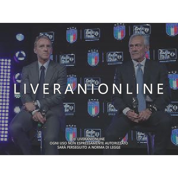 Serata FIGC-Radio Italia Milano - 08.04.2019 Nella Foto: Roberto Mancini,Gabriele Gravina /Ph.Vitez-Ag. Aldo Liverani