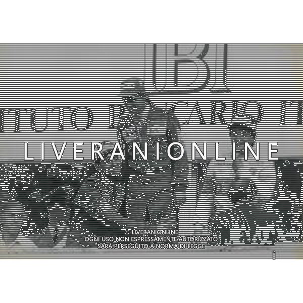 RETROSPETTIVA NIKI LAUDA PILOTA F1 E DIRIGENTE SPORTIVO NELLA FOTO NIKI LAUDA CON MICHELE ALBORETO E RICCARDO PATRESE AG ALDO LIVERANI SAS