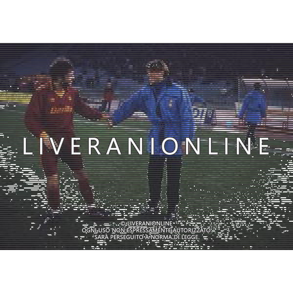 RETROSPETTIVA SINISA MIHAJLOVIC CALCIATORE NELLA FOTO SINISA MIHAJLOVIC CON LA MAGLIA DELLA ROMA CALCIO CON PAOLO TRAMEZZANI AG ALDO LIVERANI SAS