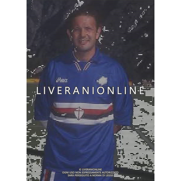 RETROSPETTIVA SINISA MIHAJLOVIC CALCIATORE NELLA FOTO SINISA MIHAJLOVIC CON LA MAGLIA DELLA SAMPDORIA CALCIO AG ALDO LIVERANI SAS