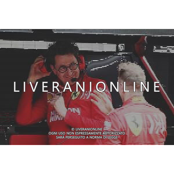 (L to R): Mattia Binotto (ITA) Ferrari Team Principal with Sebastian Vettel (GER) Ferrari. 12.04.2019. Formula 1 World Championship, Rd 3, Chinese Grand Prix, Shanghai, China, Practice Day. / AGENZIA ALDO LIVERANI SAS - ITALY ONLY EDITORIAL USE ONLY - Gp F1 Cina Shanghai Prove Libere 12.04.2019