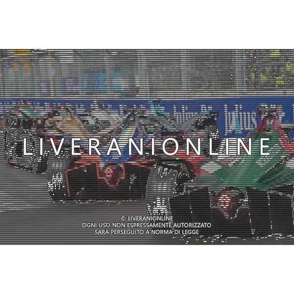 Incidente al primo giro - Motori: FormulaE ROMA-E PRIX 2019 - 13.04.2019 ©Alessio Marini / AGENZIA ALDO LIVERANI SAS