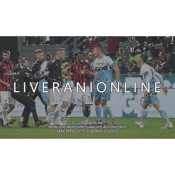 Campionato di Calcio Serie A TIM 2018/2019 32a Giornata Milano - 13.04.2019 Milan-Lazio Nella Foto: rissa e scontri fra giocatori a fine partita /Ph.Vitez-Ag. Aldo Liverani