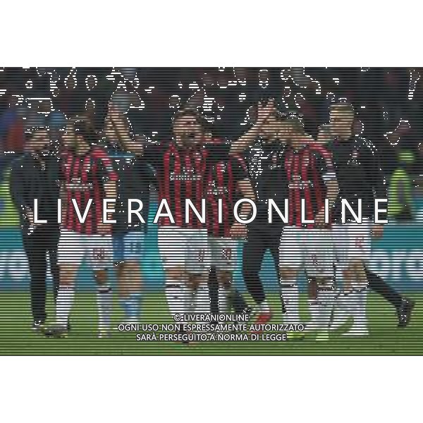 Campionato di Calcio Serie A TIM 2018/2019 32a Giornata Milano - 13.04.2019 Milan-Lazio Nella Foto: fabio borini esultanza a fine gara /Ph.Vitez-Ag. Aldo Liverani