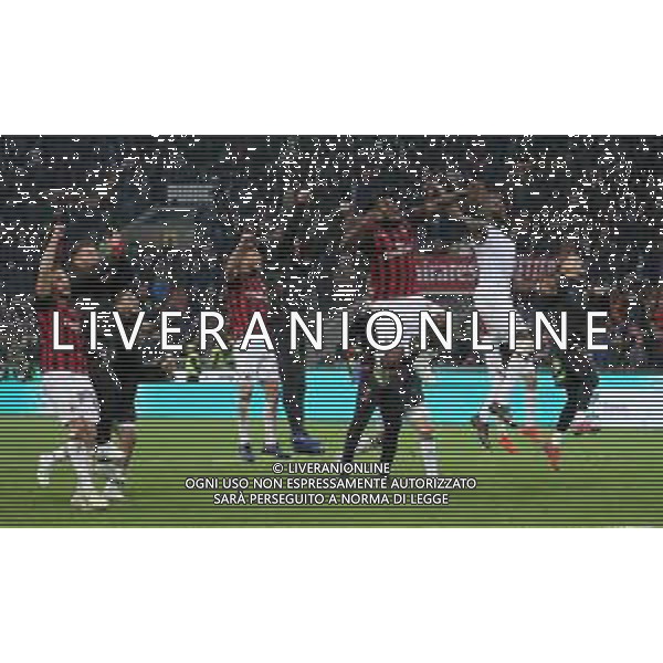 Campionato di Calcio Serie A TIM 2018/2019 32a Giornata Milano - 13.04.2019 Milan-Lazio Nella Foto:esultanza finale milan /Ph.Vitez-Ag. Aldo Liverani
