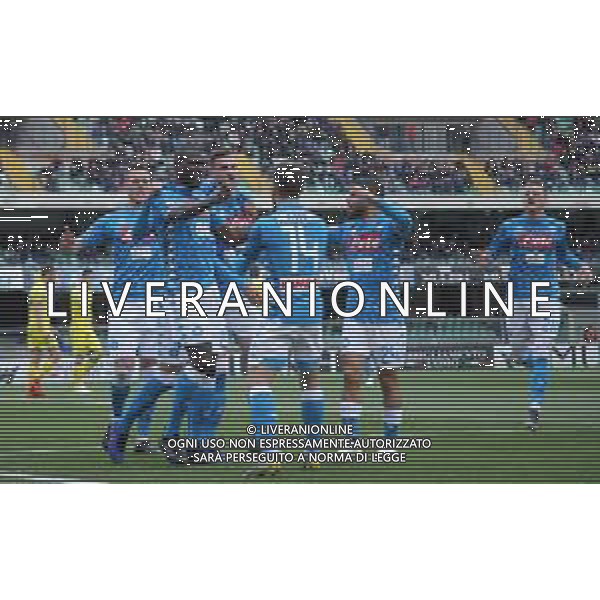 Campionato di Calcio Serie A TIM 2018/2019 32a Giornata Verona - 14.04.2019 Chievo-Napoli Nella Foto: esultanza dopo il gol di Kalidou Koulibaly /Ph.Vitez-Ag. Aldo Liverani