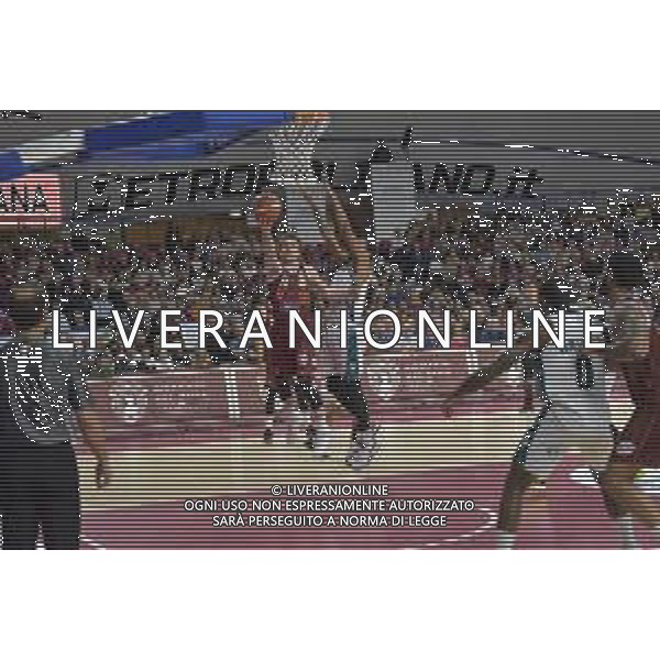 De Nicolao Andrea durante la partita Basket SerieA LBA Umana Reyer Venezia Vs Acqua S. Bernardo Cantu\' 14 aprile 2019 ©Alessio Marini / AGENZIA ALDO LIVERANI SAS