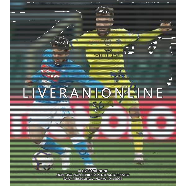 Campionato di Calcio Serie A TIM 2018/2019 32a Giornata Verona - 14.04.2019 Chievo-Napoli Nella Foto: Amin Younes e Perparim Hetemaj /Ph.Vitez-Ag. Aldo Liverani