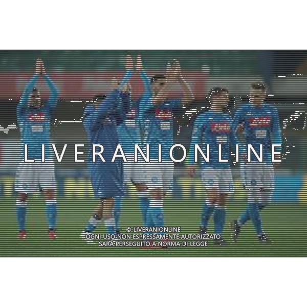 Campionato di Calcio Serie A TIM 2018/2019 32a Giornata Verona - 14.04.2019 Chievo-Napoli Nella Foto: esultanza dei giocatori del napoli che festeggiano a fine gara /Ph.Vitez-Ag. Aldo Liverani
