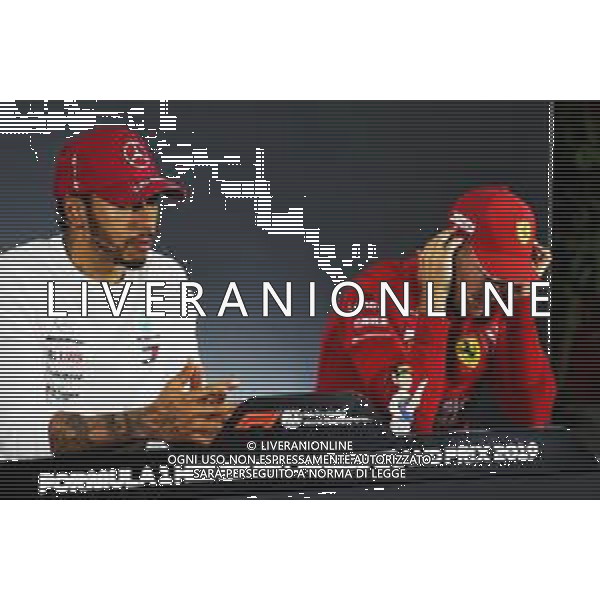 (L to R): race winner Lewis Hamilton (GBR) Mercedes AMG F1 and Sebastian Vettel (GER) Ferrari in the FIA Press Conference. 14.04.2019. Formula 1 World Championship, Rd 3, Chinese Grand Prix, Shanghai, China, Race Day. AG ALDO LIVERANI SAS-ONLY ITALY