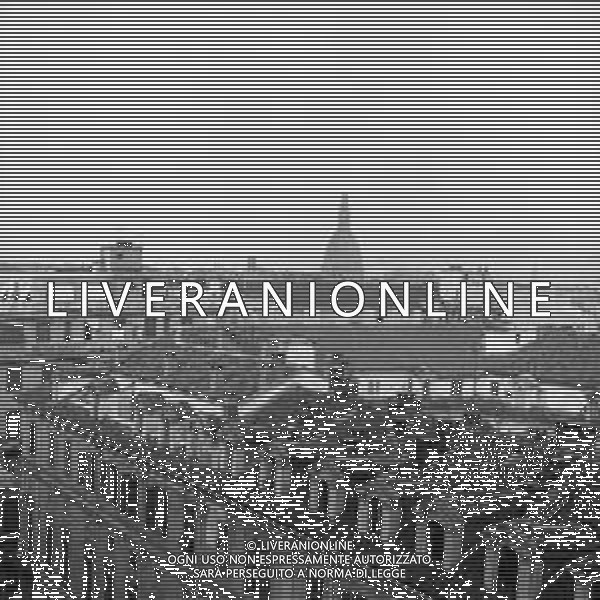 RETROSPETTIVA - VEDUTA PANORAMICA AEREA DELLA CITTA\' DI TORINO 1950-1960 ©ARCHIVIO / AGENZIA ALDO LIVERANI SAS