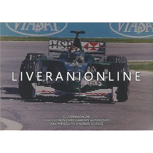 RETROSPETTIVA EDDIE IRVINE PILOTA F1 NELLA FOTO EDDIE IRVINE NEL 2000 SULLA JAGUAR AG ALDO LIVERANI SAS  