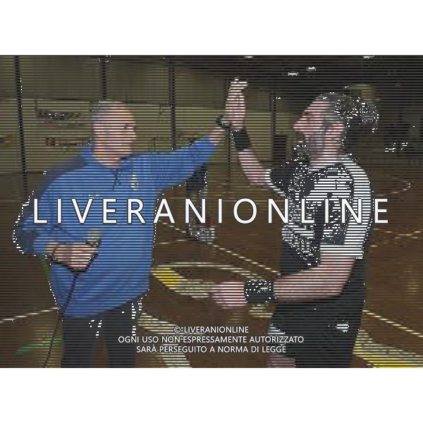 IMOLA 13 04 2019 ROMAGNAHANDBALL-CAMERANO PALLAMANO SERIE A2 NELLA FOTO DOMENICO TASSINARI E FABRIZIO FOLLI © SANNA / AGENZIA ALDO LIVERANI SAS