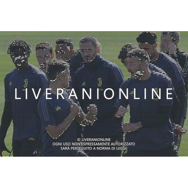 15.04.2019-Torino Allenamento Juventus Champions League La Continassa ©Falzone/Agenzia Aldo Liverani NELLA FOTO : Moise Kean, Paulo Dybala, Andrea Barzagli, Leonardo Bonucci