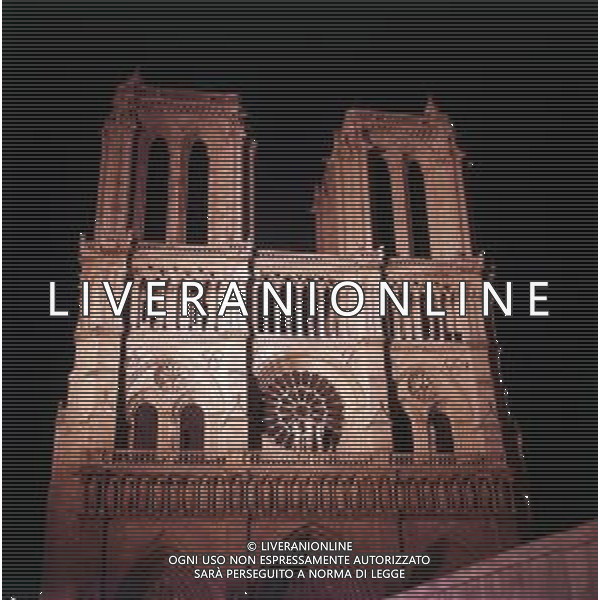 La cattedrale di Nostra Signora di Parigi, Notre-Dame de Paris in Francia. © ARCHIVIO / AGENZIA ALDO LIVERANI SAS