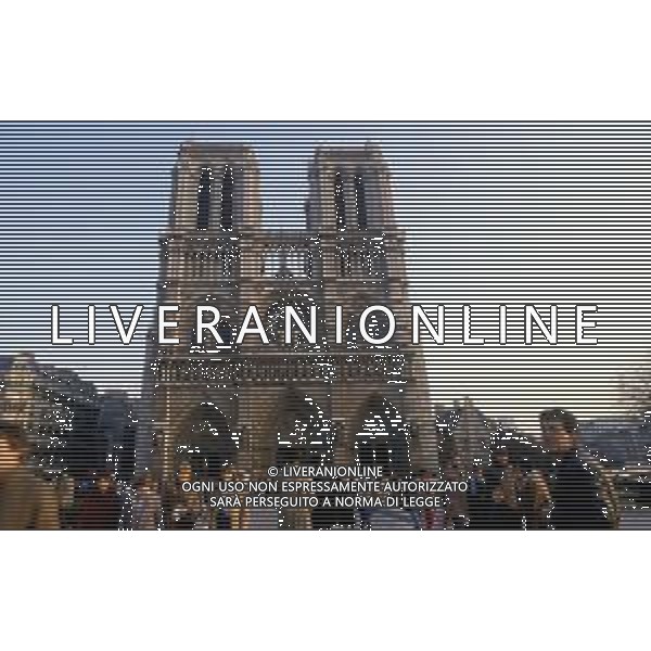 La cattedrale di Nostra Signora di Parigi, Notre-Dame de Paris in Francia nel 1985. © ARCHIVIO / AGENZIA ALDO LIVERANI SAS