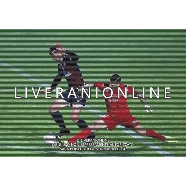 IMOLA 16 04 2019 IMOLESE CALCIO-FERAPISALO\' 3-1 SERIE C NELLA FOTO DE MARCHI MICHAEL IMOLESE E PORTIERE FERALPISALO\' DE LUCIA VICTOR © SANNA / AGENZIA ALDO LIVERANI SAS