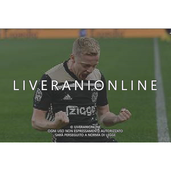 Torino 16.04.2019 Allianz Stadium 4 di finale Champions League Juventus vs Ajax ©Falzone/Agenzia Aldo Liverani NELLA FOTO : Esultanza dopo il gol di Donny van de Beek © AGENZIA ALDO LIVERANI SAS - JUVENTUS vs AJAX ritorno quarti di finale Champions League 16.04.2019