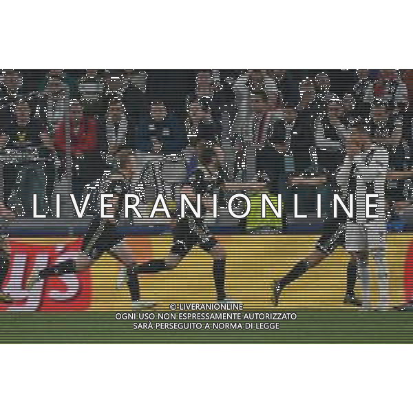 Torino 16.04.2019 Allianz Stadium 4 di finale Champions League Juventus vs Ajax ©Falzone/Agenzia Aldo Liverani NELLA FOTO : Esultanza dopo il gol di Matthijs de Ligt - delusione di cristiano ronaldo © AGENZIA ALDO LIVERANI SAS - JUVENTUS vs AJAX ritorno quarti di finale Champions League 16.04.2019