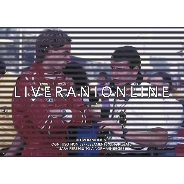 RETROSPETTIVA GERHARD BERGER PILOTA F1 NELLA FOTO GERHARD BERGER CON LA FERRARI 1988 AG ALDO LIVERANI SAS 