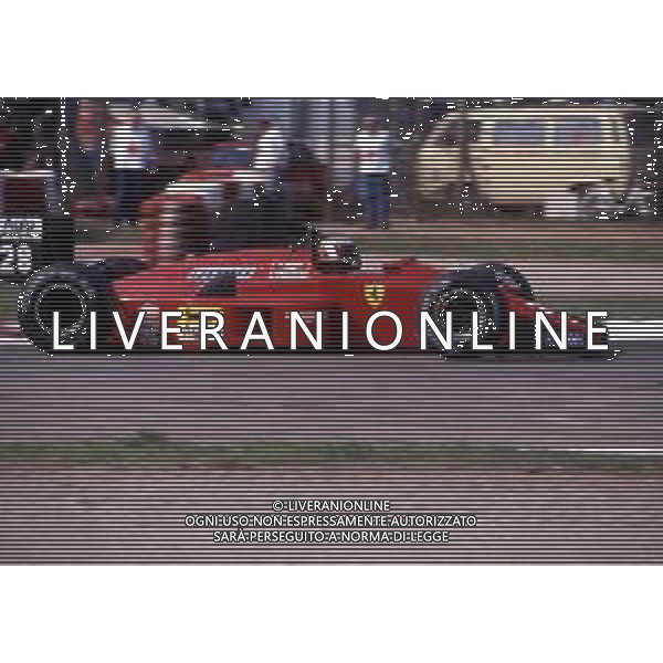 RETROSPETTIVA GERHARD BERGER PILOTA F1 NELLA FOTO GERHARD BERGER CON LA FERRARI 1988 AG ALDO LIVERANI SAS 