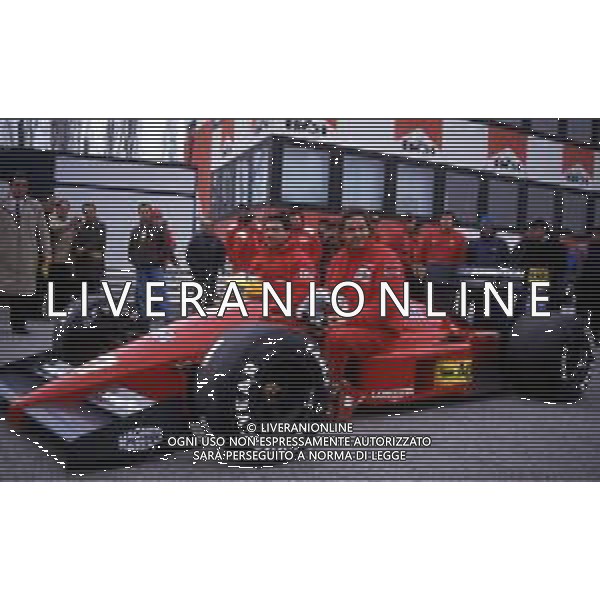RETROSPETTIVA GERHARD BERGER PILOTA F1 NELLA FOTO GERHARD BERGER CON MICHELE ALBORETO LA FERRARI 1987 AG ALDO LIVERANI SAS 