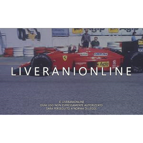 RETROSPETTIVA GERHARD BERGER PILOTA F1 NELLA FOTO GERHARD BERGER CON LA FERRARI 1987 AG ALDO LIVERANI SAS 