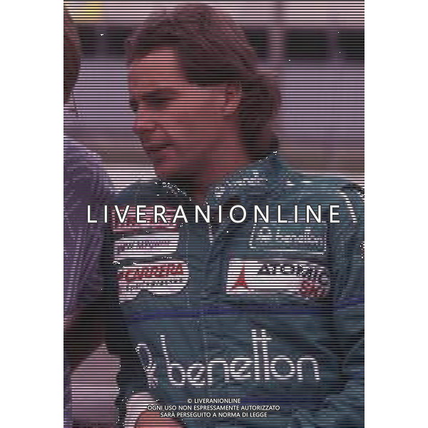 RETROSPETTIVA GERHARD BERGER PILOTA F1 NELLA FOTO GERHARD BERGER CON LA BENETTON 1986 AG ALDO LIVERANI SAS 