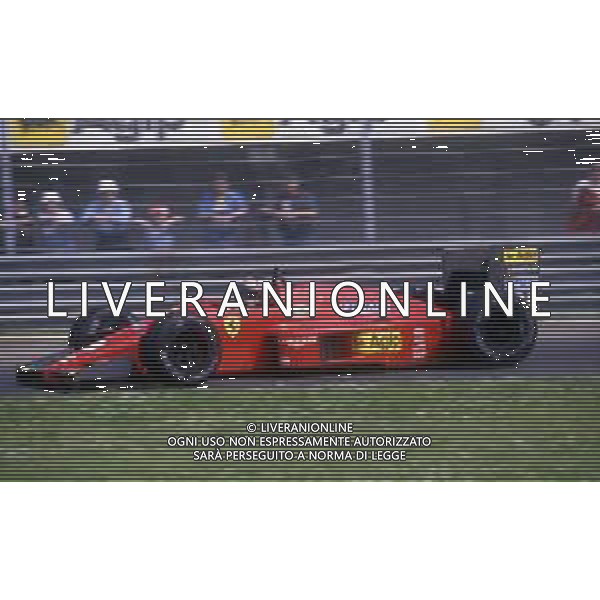 RETROSPETTIVA GERHARD BERGER PILOTA F1 NELLA FOTO GERHARD BERGER CON LA FERRARI 1987 AG ALDO LIVERANI SAS 