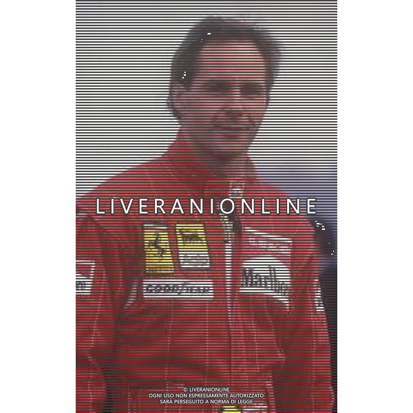 RETROSPETTIVA GERHARD BERGER PILOTA F1 NELLA FOTO GERHARD BERGER CON LA FERRARI 1987 AG ALDO LIVERANI SAS 