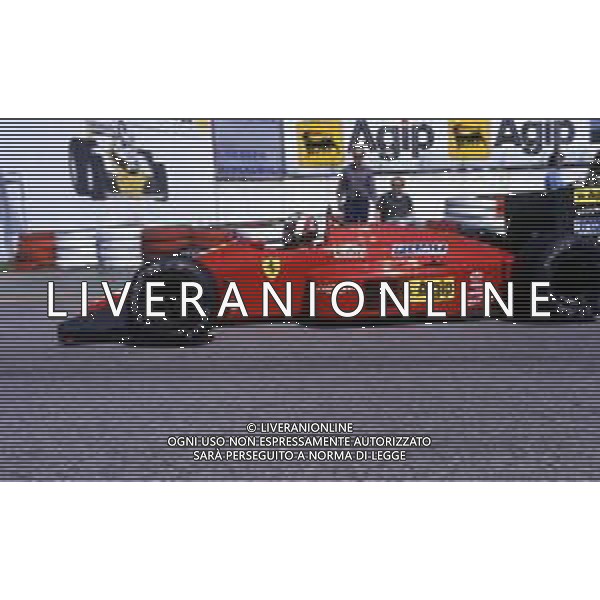 RETROSPETTIVA GERHARD BERGER PILOTA F1 NELLA FOTO GERHARD BERGER CON LA FERRARI 1987 AG ALDO LIVERANI SAS 