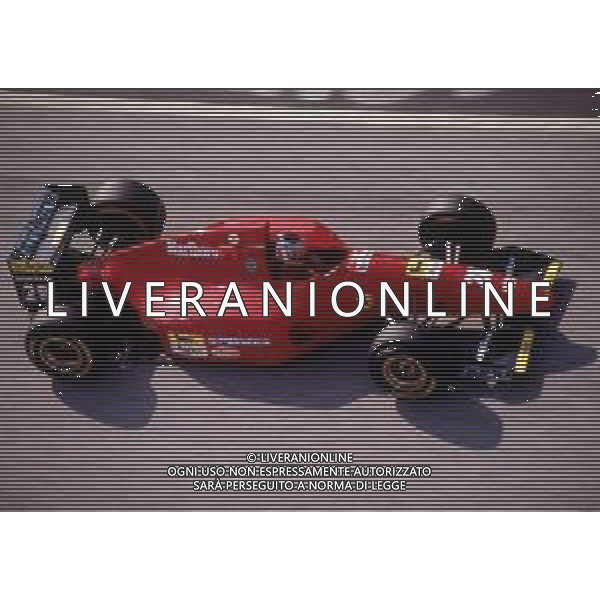 RETROSPETTIVA GERHARD BERGER PILOTA F1 NELLA FOTO GERHARD BERGER CON LA FERRARI 1994 AG ALDO LIVERANI SAS 