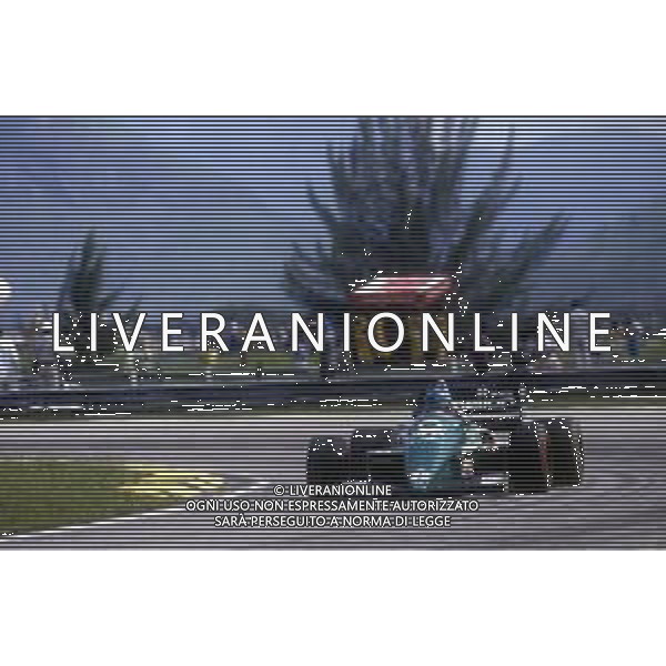 RETROSPETTIVA GERHARD BERGER PILOTA F1 NELLA FOTO GERHARD BERGER CON LA BENETTON 1986 AG ALDO LIVERANI SAS  