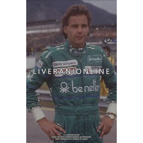 RETROSPETTIVA GERHARD BERGER PILOTA F1 NELLA FOTO GERHARD BERGER CON LA BENETTON 1986 AG ALDO LIVERANI SAS  
