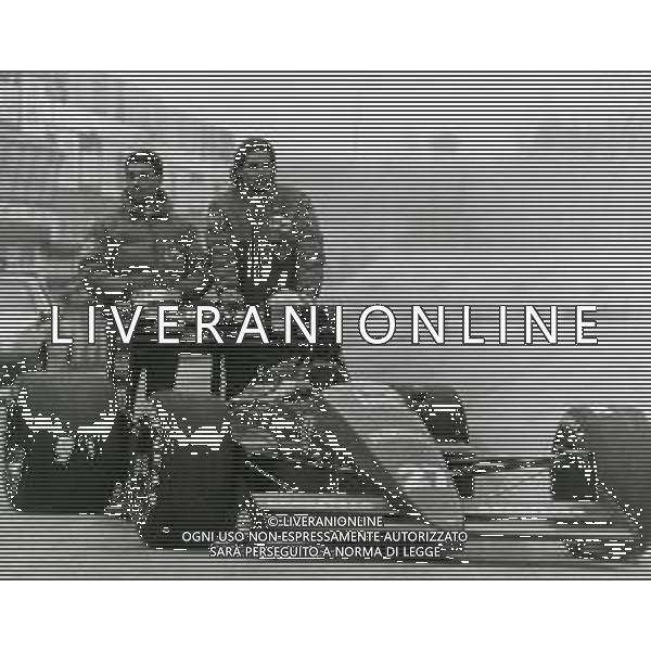 RETROSPETTIVA GERHARD BERGER PILOTA F1 NELLA FOTO GERHARD BERGER CON MICHELE ALBORETO AG ALDO LIVERANI SAS