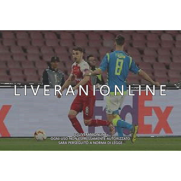 NAPOLI - ARSENAL RITORNO QUARTI DI FINALE EUROPA LEAGUE 18.04.2019 NELLA FOTO AARON RAMSEY ©MOSCA / AGENZIA ALDO LIVERANI SAS