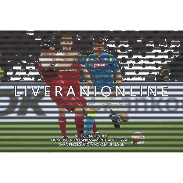 NAPOLI - ARSENAL RITORNO QUARTI DI FINALE EUROPA LEAGUE 18.04.2019 NELLA FOTO ARKADIUSZ MILIK ©MOSCA / AGENZIA ALDO LIVERANI SAS