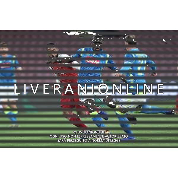 NAPOLI - ARSENAL RITORNO QUARTI DI FINALE EUROPA LEAGUE 18.04.2019 NELLA FOTO KALIDOU KOULIBALY, ALEXANDRE LACAZETTE ©MOSCA / AGENZIA ALDO LIVERANI SAS