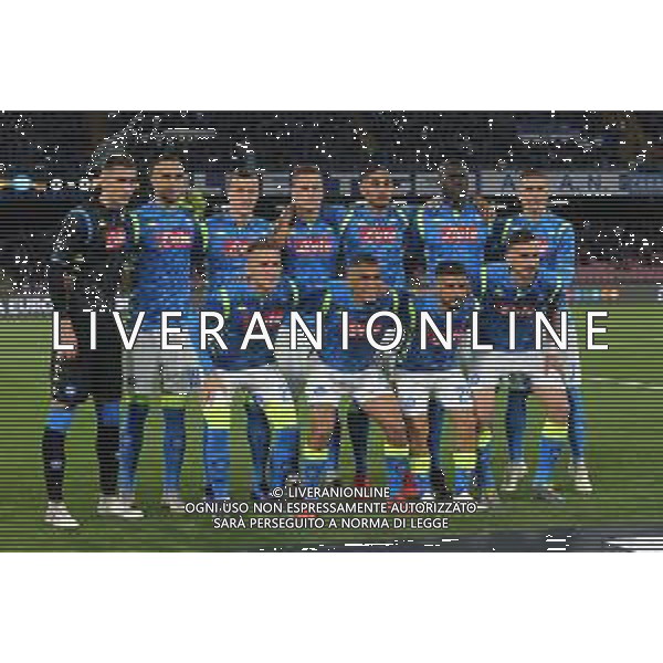 NAPOLI - ARSENAL RITORNO QUARTI DI FINALE EUROPA LEAGUE 18.04.2019 NELLA FOTO FORMAZIONE SQUADRA NAPOLI ©MOSCA / AGENZIA ALDO LIVERANI SAS